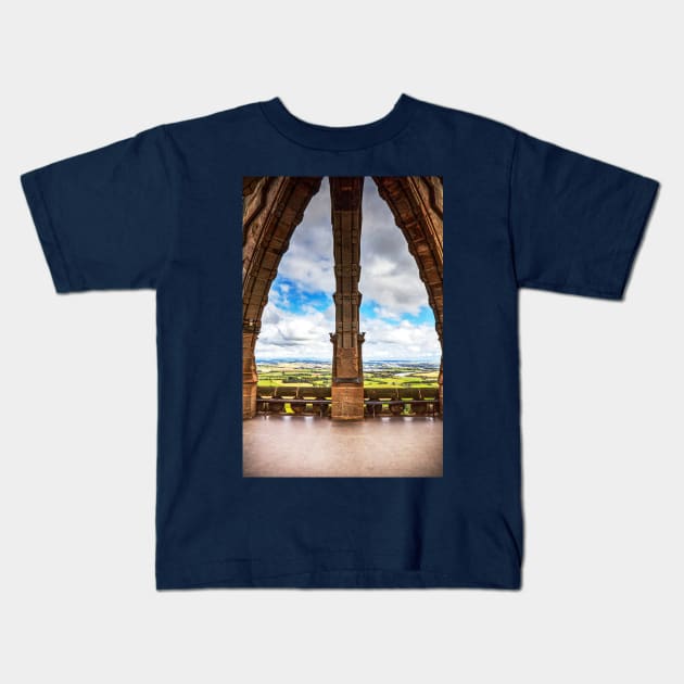 Stirling From The National Wallace Monument Kids T-Shirt by tommysphotos